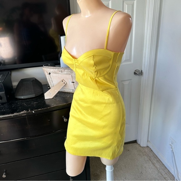 LULU’S BRILLIANT FLIRT TAFFETA BUSTIER MINI BODYCON DRESS - Picture 9 of 14